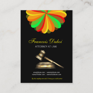 Gavel Lawyer Attorney Law Firma Visitekaartje