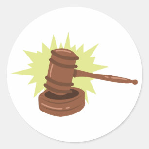 Gavel Ronde Sticker