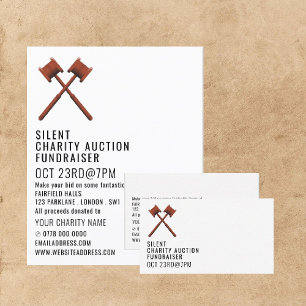 Gavels Logo, Silent Charity Veiling Evenement Flyer