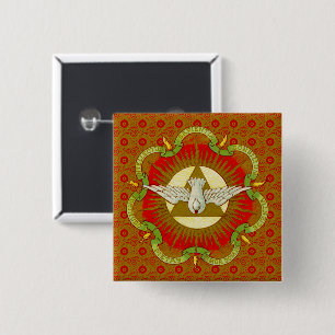 Gaven van de Heilige Geest (BK 026) Square Vierkante Button 5,1 Cm