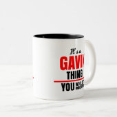 Gavin ding dat je niet zou begrijpen tweekleurige koffiemok (Voorkant rechts)