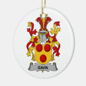 Gavin Family Crest Keramisch Ornament (Links)