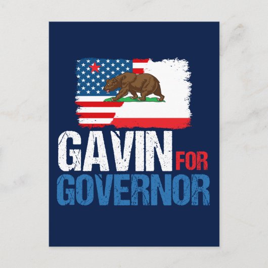 Gavin for Governor of California in 2018 Briefkaart (Voorkant)