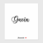 Gavin Naam - Handgeschreven kalligrafie Sticker (Vel)
