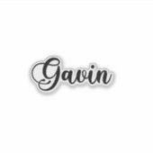 Gavin Naam - Handgeschreven kalligrafie Sticker (Voorkant)