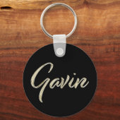 Gavin Name whitegold Button Porte-clés (Recto)