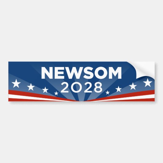Gavin Newsom 2028 Bumpersticker (Voorkant)