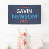 Gavin Newsom 2028 voor President Spandoek (Insitu)