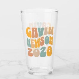 Gavin Newsom 2028 voor President Wavy Tekst Glas