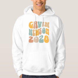Gavin Newsom 2028 voor President Wavy Tekst Hoodie