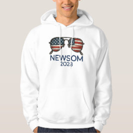 Gavin Newsom 2028 voor President zonnebril Hoodie