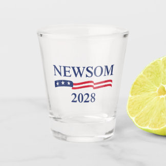 Gavin Newsom 2028 VS-vlag verkiezingscampagne Shot Glas