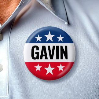 Gavin Newsom Campaign -  Ike Design Ronde Button 5,7 Cm