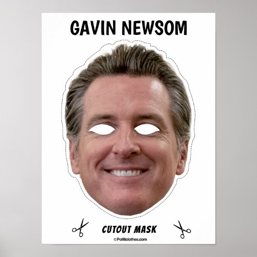 GAVIN NEWSOM Halloween Masker Poster (Voorkant)