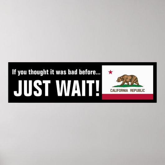 Gavin Newsom komt.... Wacht even. Poster (Voorkant)