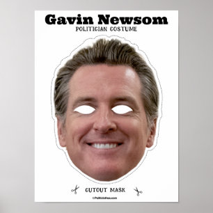 Gavin Newsom Kostuum Masker Poster