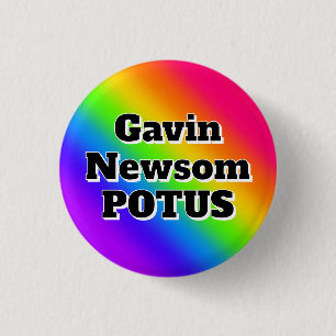 Gavin Newsom POTUS Ronde Button 3,2 Cm