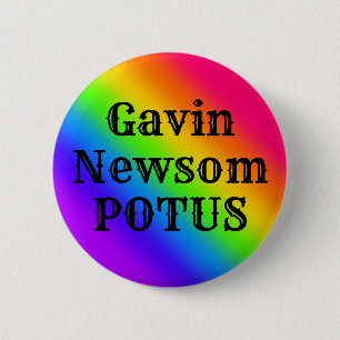 Gavin Newsom POTUS Ronde Button 5,7 Cm
