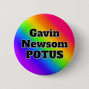 Gavin Newsom POTUS Ronde Button 5,7 Cm