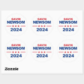 Gavin Newsom Ronde Sticker (Vel)