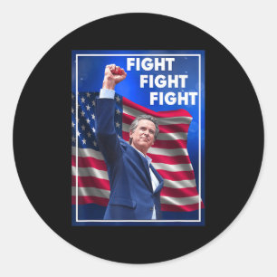 Gavin Newsom Vecht Vecht Vecht, Grappig Sarcastisc Ronde Sticker
