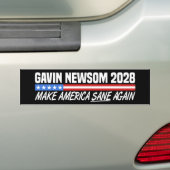 Gavin Newsom voor President 2028 Bumpersticker (Op auto)