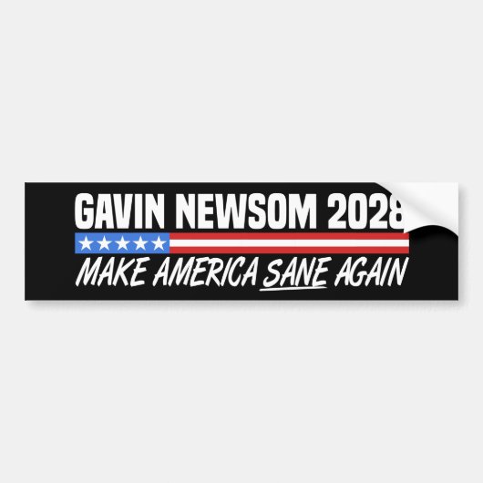 Gavin Newsom voor President 2028 Bumpersticker (Voorkant)