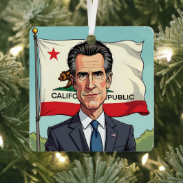 Gavin Newsom voor President Christmas Metalen Ornament