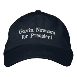 Gavin Newsom voor President Geborduurde Pet