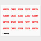 Gavin Stamp Ronde Sticker (Vel)