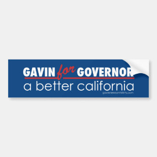 Gavin voor gouverneur bumpersticker