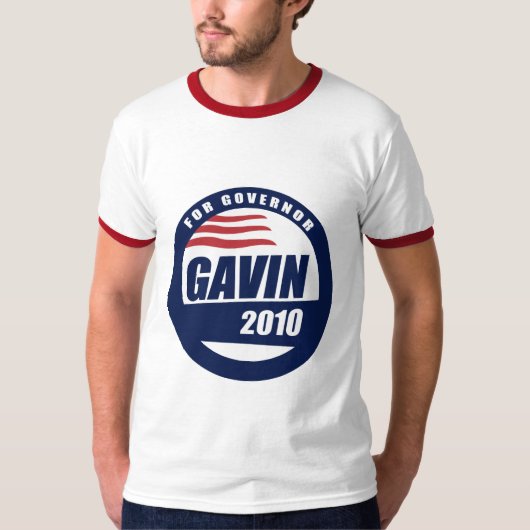 Gavin voor gouverneur t-shirt (Voorkant)