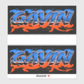 Gavin Vorname Name Graffiti Aufkleber Sticker (Vel)