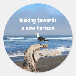 Gaviota frente al mar ronde sticker