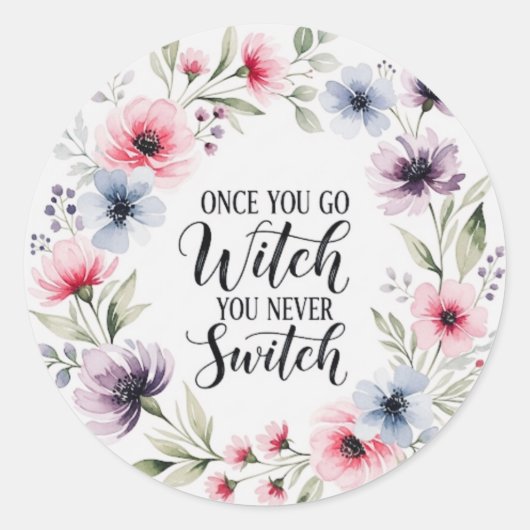 GaWitch Ronde Sticker (Voorkant)