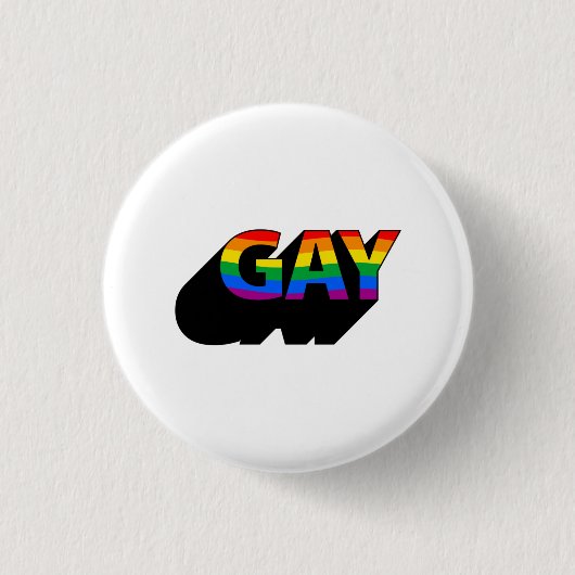 GAY 3D RONDE BUTTON 3,2 CM (Voorkant)