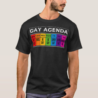 Gay agenda LGBTQ zijn homoseksuele taco's super br T-shirt