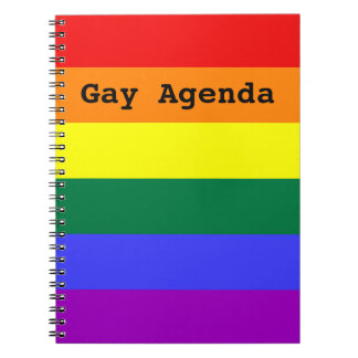 Gay Agenda Rainbow Solid Stripe notebook Notitieboek