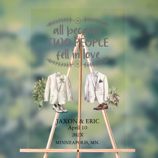 Gay All Because Two People Fell In Love Wedding (Neutre)