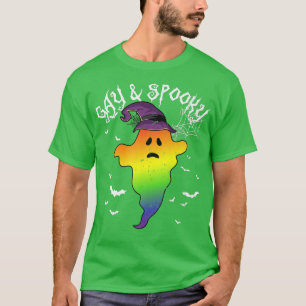 Gay and Spooky Funny Boo Ghost Halloween Party Cos T-shirt