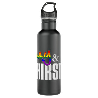 Gay and Thirsty - LGBTQ Pride Flag   Waterfles