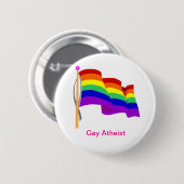 Gay Atheist Button (Voorkant /achterkant)
