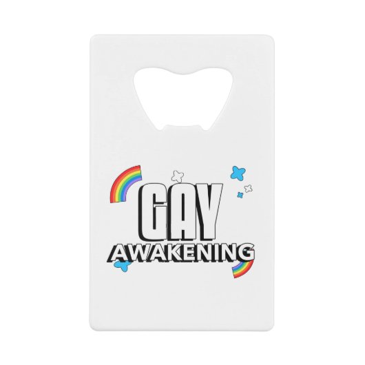 Gay Awakening Kredietkaart Flessenopener (Voorkant)