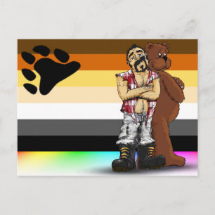 Gay bear flag Postal card Briefkaart