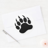 Gay Bear griffe B&W 3D effet Grand Sticker rond (Enveloppe)