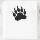 Gay Bear griffe B&W 3D effet Grand Sticker rond (Sac)