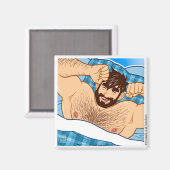 GAY BEAR MAGNET - BONJOUR ! (Recto/Verso)