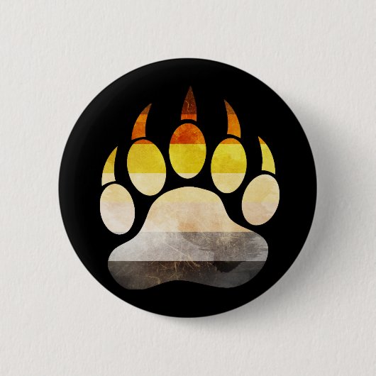 Gay Bear Paw Ronde Button 5,7 Cm (Voorkant)
