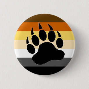 Gay Bear Pride Vlag Beer Poot Ronde Button 5,7 Cm
