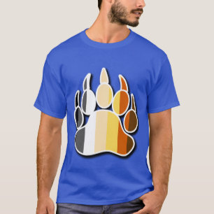 Gay Bear Pride vlag diepe schaduw Beerpoot T-shirt